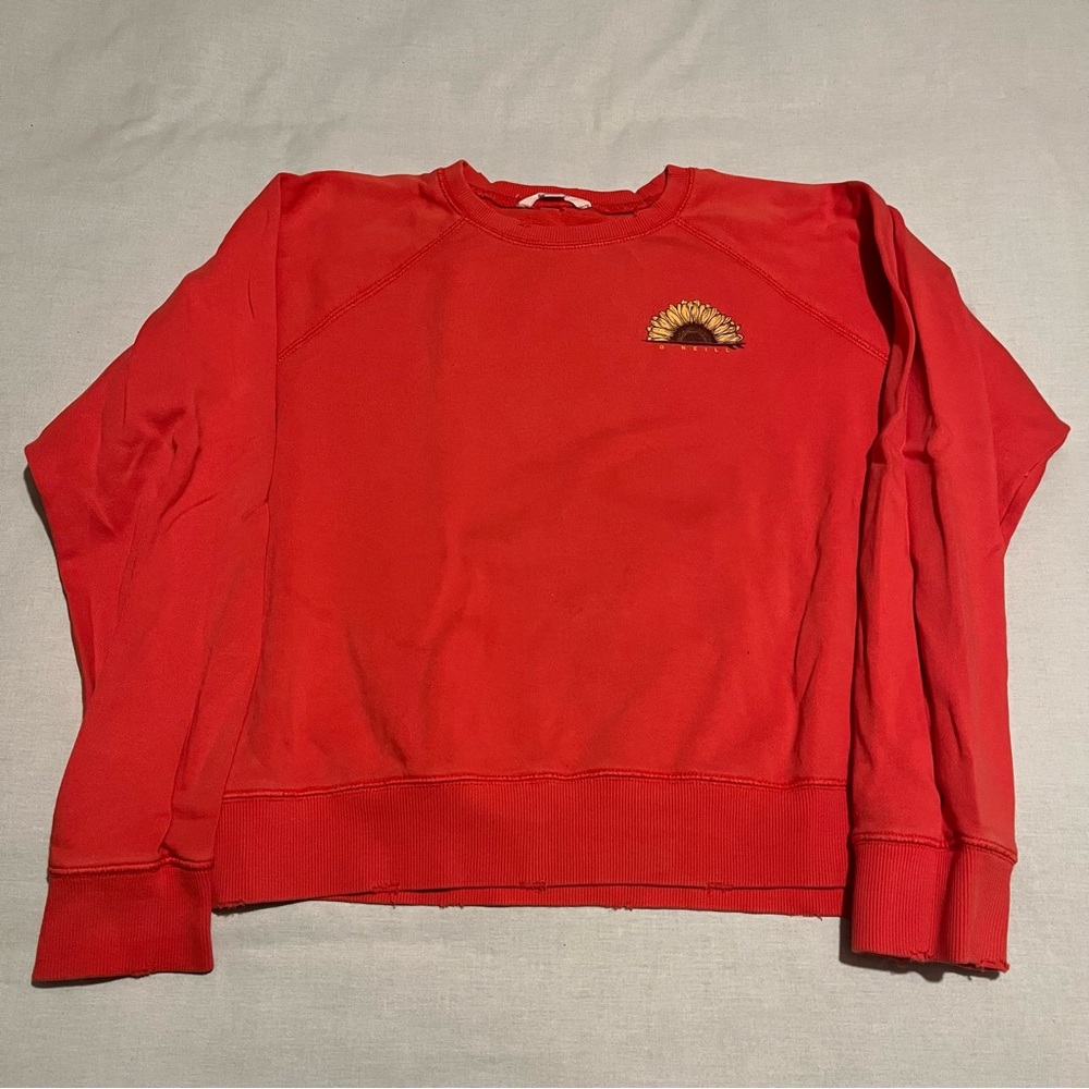 ONeill Womens Sweater Red Medium Long Sleeve Pullover